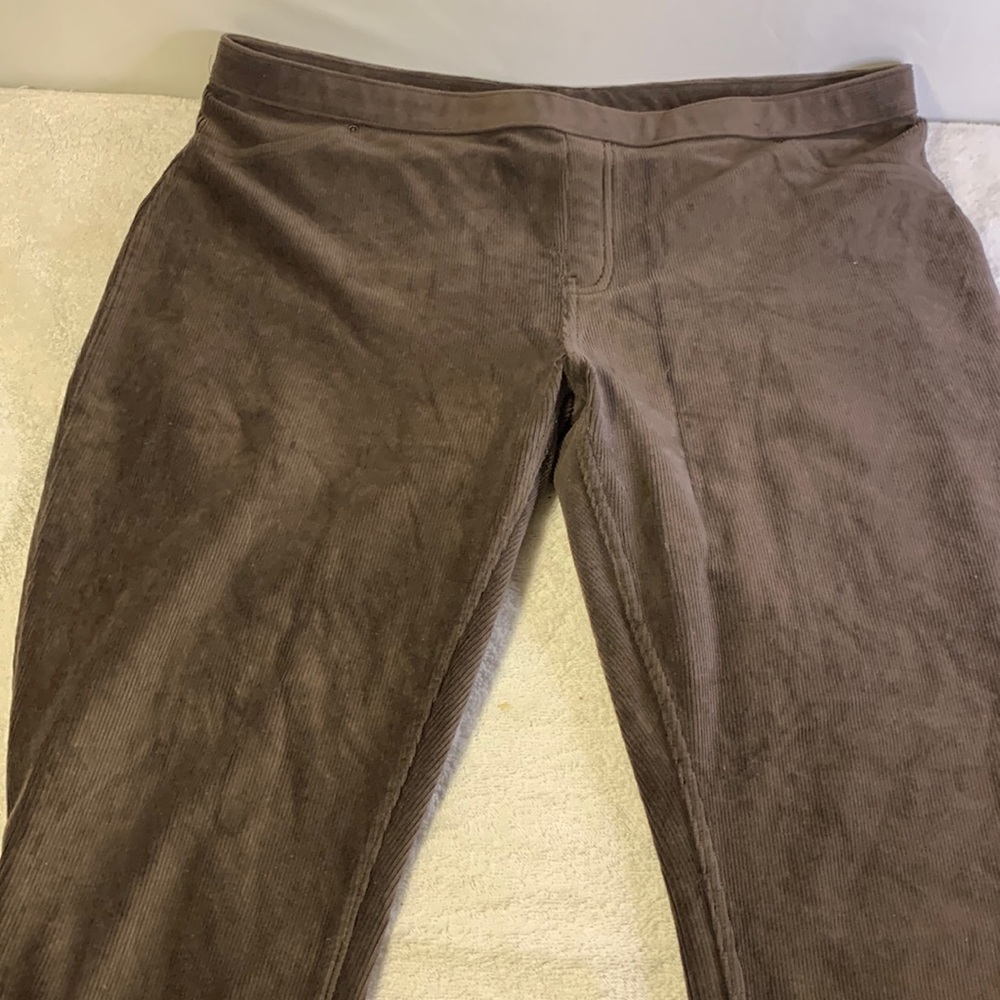 Womens Hue leggings size XL chocolate brown ribbed